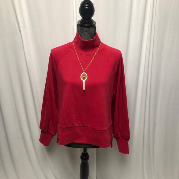 Calia By Carrie Underwood Sweatshirt Womens Medium Red Mock Neck Pullover - Picture 1 of 7